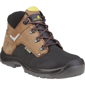 HOGE werkschoenen VAN RUNDERLEER EN SPLITLEDER MET PU COATING - S3 CR SRC - DELTAPLUS - GOBIS3