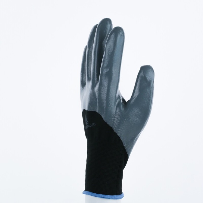 Gebreide handschoen met coating - Polyester - Glad Nitril - Jauge : 13 - DELTAPLUS - VE715