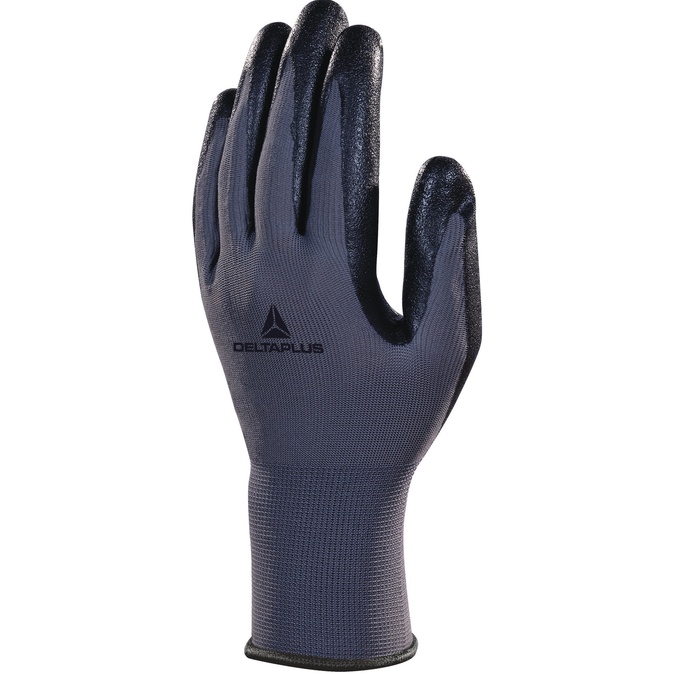 GEBREIDE HANDSCHOEN VAN POLYESTER - PALM MET SCHUIM VAN NITRIL - DELTAPLUS - VE722NO