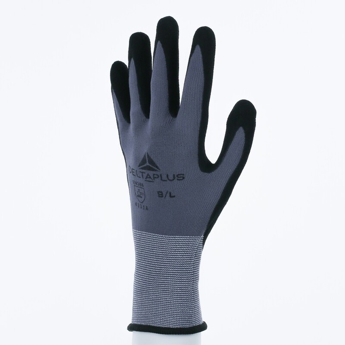 Gebreide handschoen met coating - Polyamide, Spandex - Glad aqua-polymeer - Jauge : 15 - DELTAPLUS - VE726