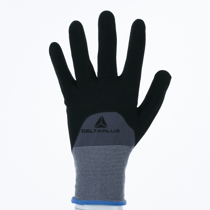 Gebreide handschoen met coating - Polyamide, Spandex - Glad aqua-polymeer - Jauge : 15 - DELTAPLUS - VE729