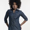 Women Blue Denim Stretch 3/4 Sleeve - Chaud Devant - CD-619