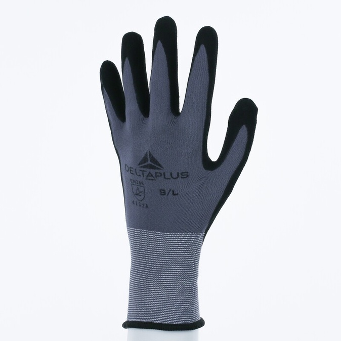 Gebreide handschoen met coating - Polyamide, Spandex - Glad aqua-polymeer - Jauge : 15 - DELTAPLUS - VE726