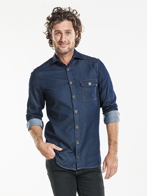 Men Blue Denim Stretch - Chaud Devant - CD-620