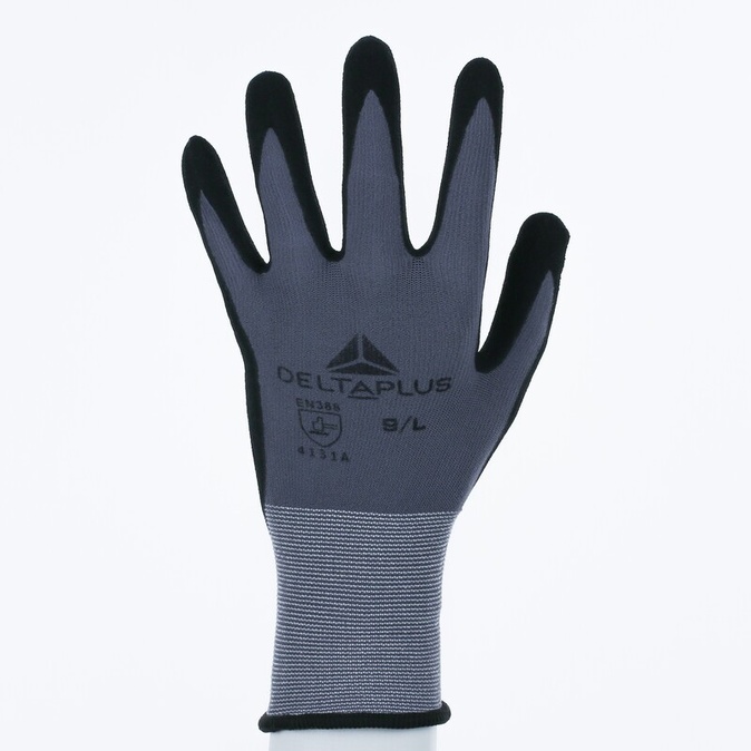 Gebreide handschoen met coating - Polyamide, Spandex - Glad aqua-polymeer - Jauge : 15 - DELTAPLUS - VE726