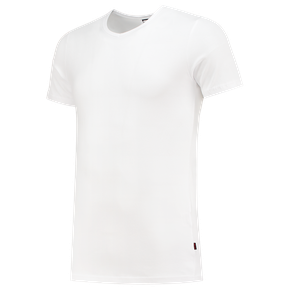 T-Shirt Elastaan Fitted V Hals - TRICORP - 101012