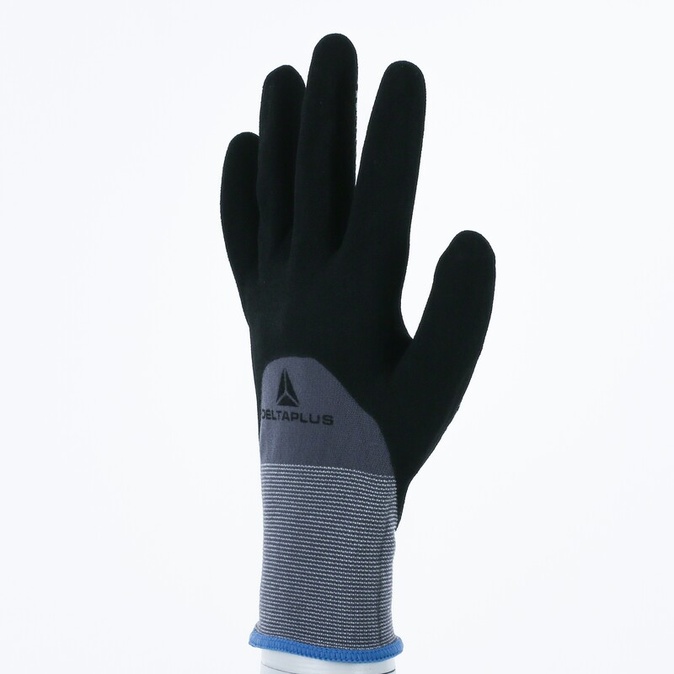 Gebreide handschoen met coating - Polyamide, Spandex - Glad aqua-polymeer - Jauge : 15 - DELTAPLUS - VE729