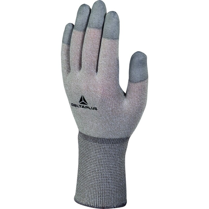 Gebreide handschoen met coating - Kopervezel, Polyamide - PU - Jauge : 15 - DELTAPLUS - VV792