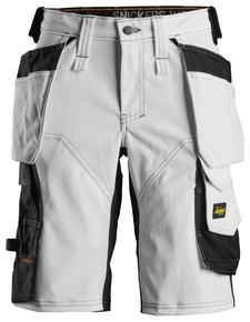 AllroundWork, Dames Stretch Korte werkbroek met Holsterzakken - SNICKERS WORKWEAR - 6147