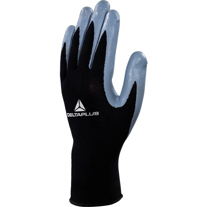 Gebreide handschoen met coating - Polyester - Glad Nitril - Jauge : 13 - DELTAPLUS - VE712GRG10