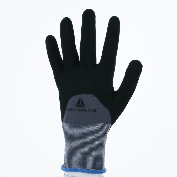 Gebreide handschoen met coating - Polyamide, Spandex - Glad aqua-polymeer - Jauge : 15 - DELTAPLUS - VE729