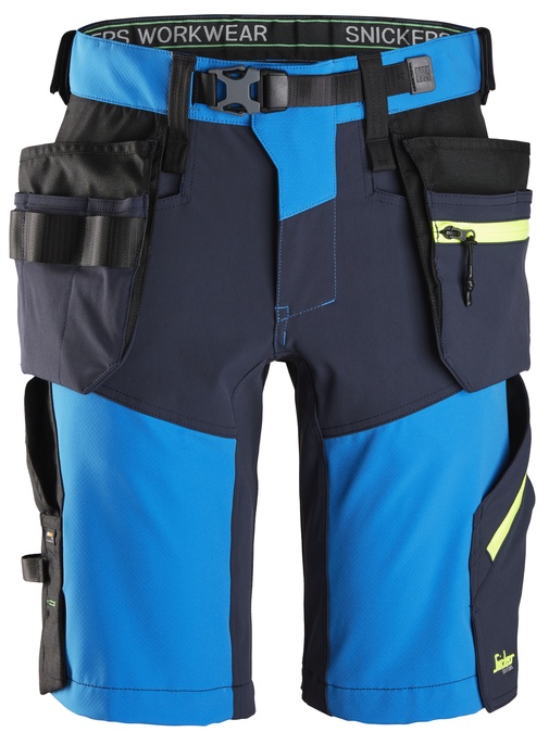 FlexiWork, softshell Stretch Korte werkbroek met Holsterzakken - SNICKERS WORKWEAR - 6140
