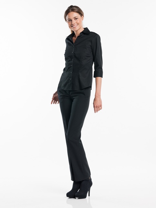 Women Black Stretch 3/4 Sleeve - Chaud Devant - CD-611