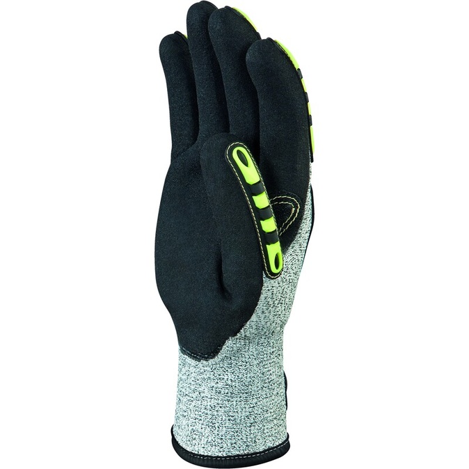 Gebreide handschoen met coating - Aramide, HDPE - Dubbellaags nitril - Jauge : 13 - DELTAPLUS - VV910