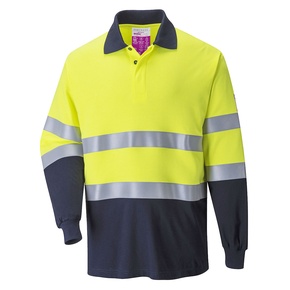 Flame Resistant Anti-Static Two Tone Polo Shirt - PORTWEST - FR74