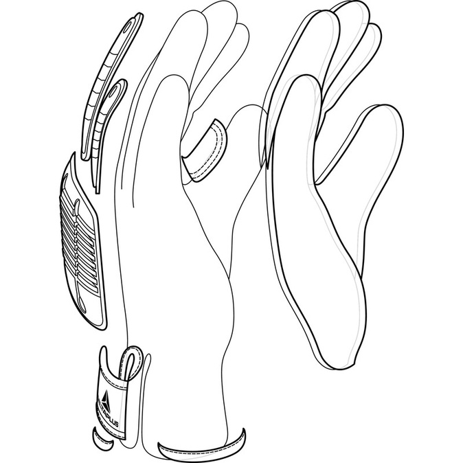 Gebreide handschoen met coating - Aramide, HDPE - Dubbellaags nitril - Jauge : 13 - DELTAPLUS - VV910