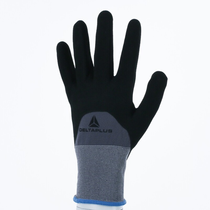 Gebreide handschoen met coating - Polyamide, Spandex - Glad aqua-polymeer - Jauge : 15 - DELTAPLUS - VE729