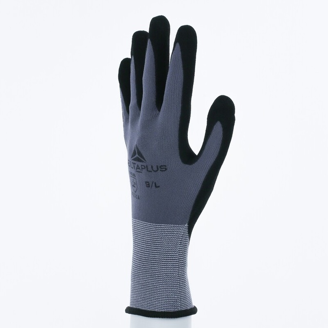 Gebreide handschoen met coating - Polyamide, Spandex - Glad aqua-polymeer - Jauge : 15 - DELTAPLUS - VE726