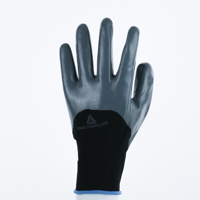 Gebreide handschoen met coating - Polyester - Glad Nitril - Jauge : 13 - DELTAPLUS - VE715